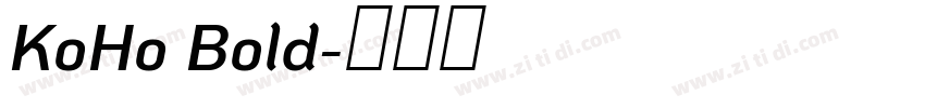 KoHo Bold字体转换